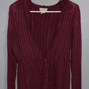 Arizona Jean company cardigan with hood.